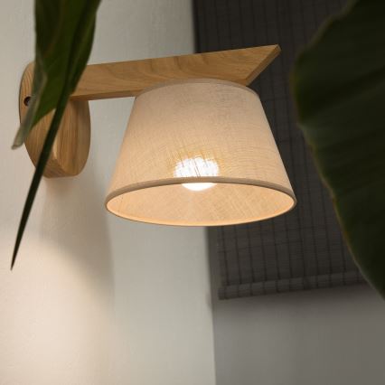 Επιτοίχιο φωτιστικό ANTONIO 1xE14/40W/230V δρυς