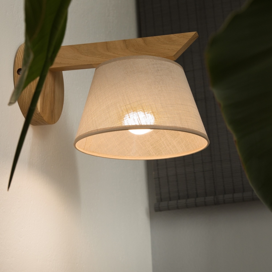 Επιτοίχιο φωτιστικό ANTONIO 1xE14/40W/230V δρυς