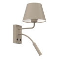 Επιτοίχιο φωτιστικό ARDEN 1xE27/15W/230V + 1xG9/8W μπεζ