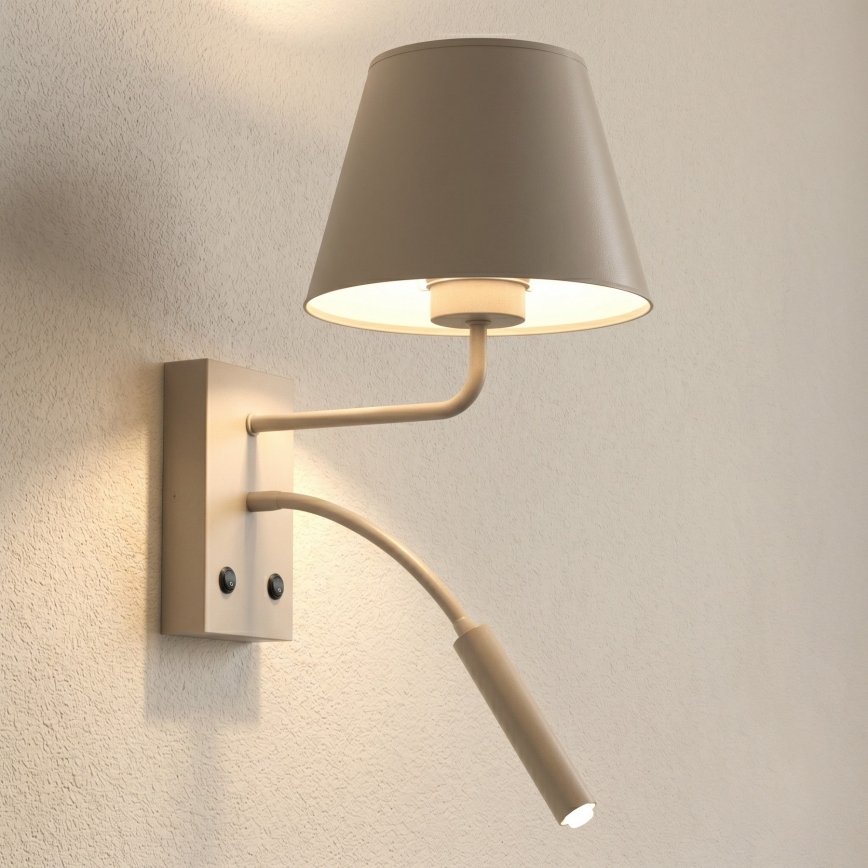 Επιτοίχιο φωτιστικό ARDEN 1xE27/15W/230V + 1xG9/8W μπεζ