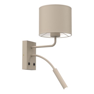 Επιτοίχιο φωτιστικό ARDEN, 1xE27/15W/230V + 1xG9/8W, μπεζ