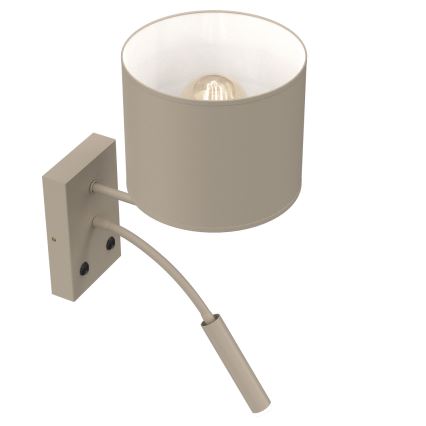Επιτοίχιο φωτιστικό ARDEN, 1xE27/15W/230V + 1xG9/8W, μπεζ
