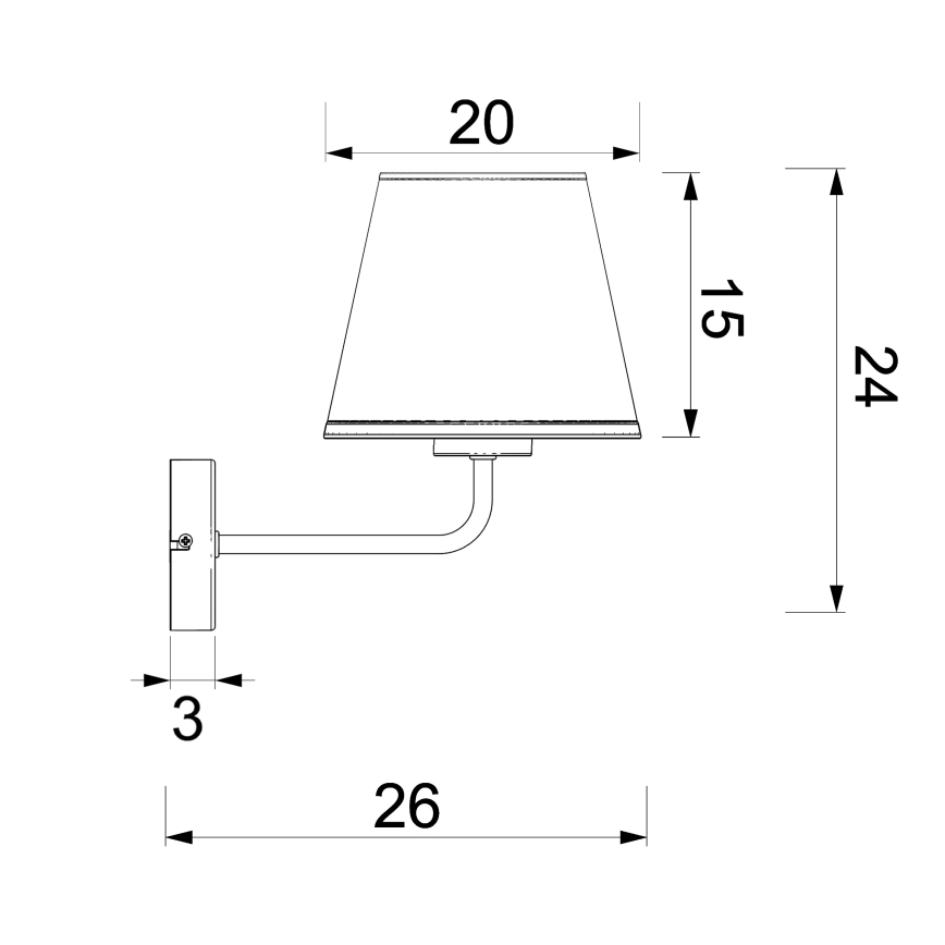 Επιτοίχιο φωτιστικό ARDEN 1xE27/15W/230V μπεζ