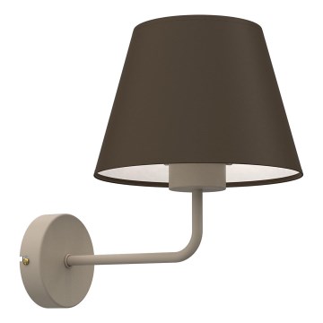 Επιτοίχιο φωτιστικό ARDEN 1xE27/15W/230V μπεζ/καφέ