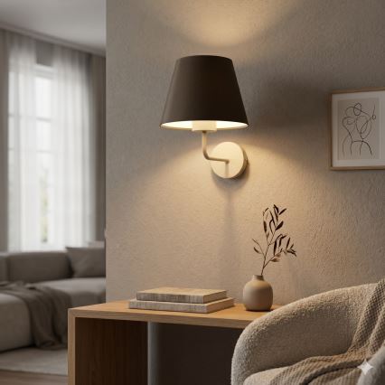 Επιτοίχιο φωτιστικό ARDEN 1xE27/15W/230V μπεζ/καφέ