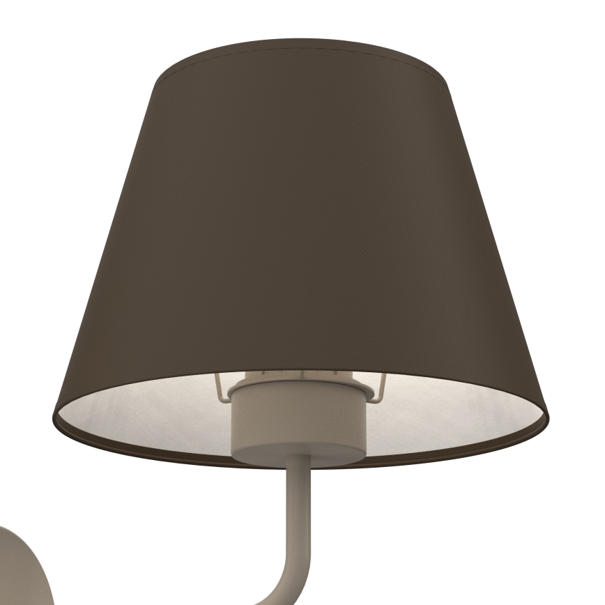 Επιτοίχιο φωτιστικό ARDEN 1xE27/15W/230V μπεζ/καφέ