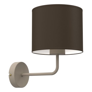 Επιτοίχιο φωτιστικό ARDEN 1xE27/15W/230V μπεζ/καφέ