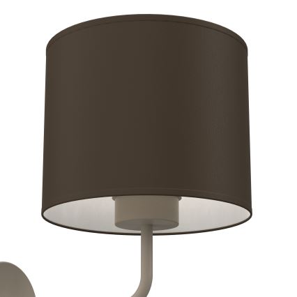 Επιτοίχιο φωτιστικό ARDEN 1xE27/15W/230V μπεζ/καφέ