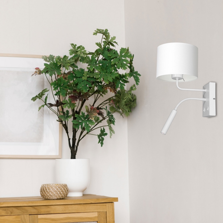 Επιτοίχιο φωτιστικό ARDEN 1xE27/60W+1xG9/8W/230V λευκό