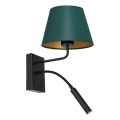 Επιτοίχιο φωτιστικό ARDEN 1xE27/60W+1xG9/8W/230V πράσινο/χρυσό