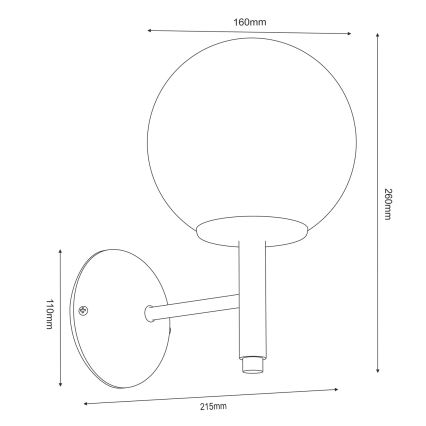 Επιτοίχιο φωτιστικό AWINION 1xE27/15W/230V μπεζ/χρυσό