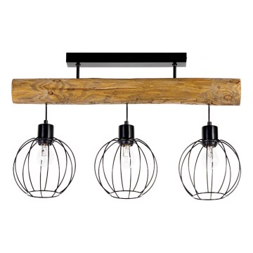 Επιτοίχιο φωτιστικό BERIS 3xE27/25W/230V πεύκο