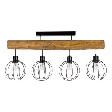 Επιτοίχιο φωτιστικό BERIS 4xE27/25W/230V πεύκο