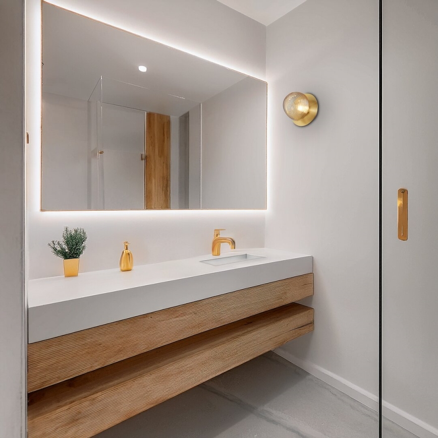 Επιτοίχιο φωτιστικό BOLLA LED/3W/230V χρυσό/καπνιστό μπεζ