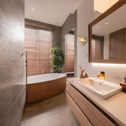 Επιτοίχιο φωτιστικό BOLLA LED/3W/230V χρυσό/καπνιστό μπεζ