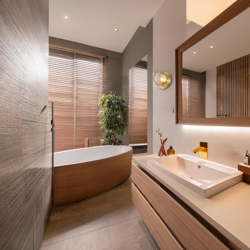 Επιτοίχιο φωτιστικό BOLLA LED/3W/230V χρυσό/καπνιστό μπεζ