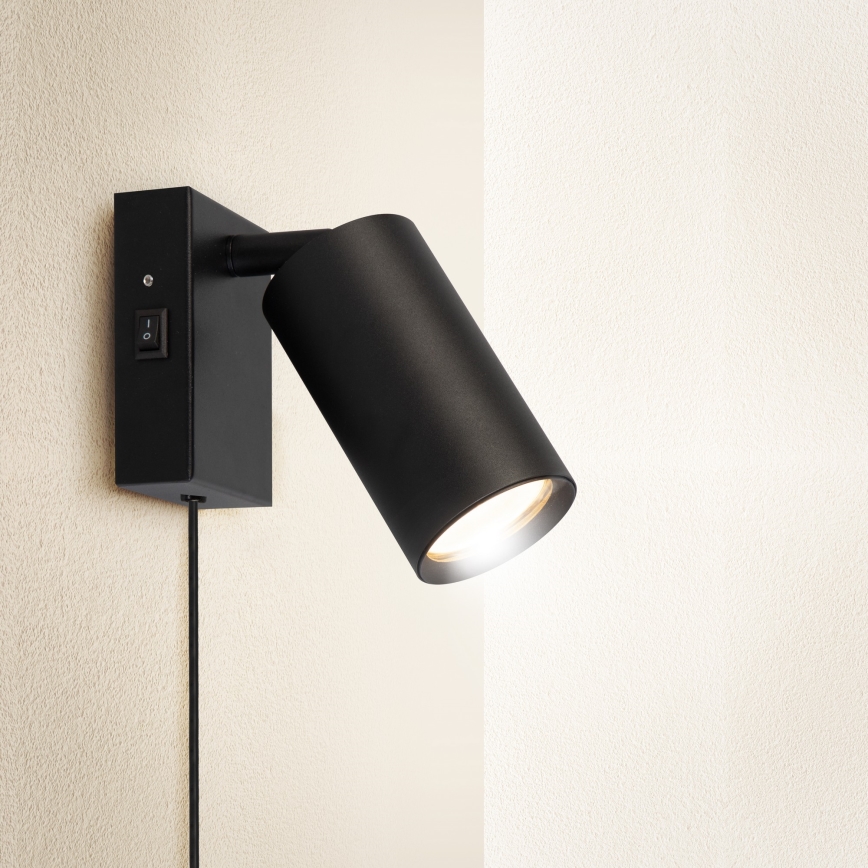 Επιτοίχιο φωτιστικό CELE 1xGU10/30W/230V μαύρο