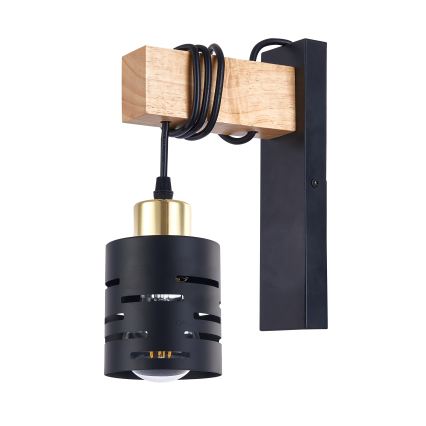 Επιτοίχιο φωτιστικό ELEN 1xE27/35W/230V μαύρο/χρυσό/καφέ