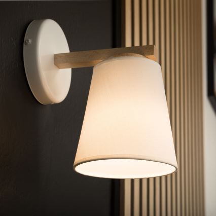 Επιτοίχιο φωτιστικό ELLIE 1xE27/60W/230V οξιά