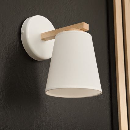 Επιτοίχιο φωτιστικό ELLIE 1xE27/60W/230V οξιά