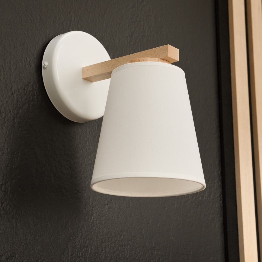 Επιτοίχιο φωτιστικό ELLIE 1xE27/60W/230V οξιά