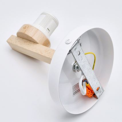 Επιτοίχιο φωτιστικό ELLIE 1xE27/60W/230V οξιά