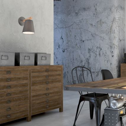 Επιτοίχιο φωτιστικό ELLIE 1xE27/60W/230V οξιά