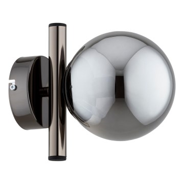Επιτοίχιο φωτιστικό ERAL 1xE14/10W/230V γυαλιστερό χρώμιο/μαύρο/καπνιστό