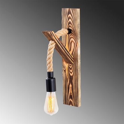 Επιτοίχιο φωτιστικό EREBOS 1xE27/40W/230V καφέ