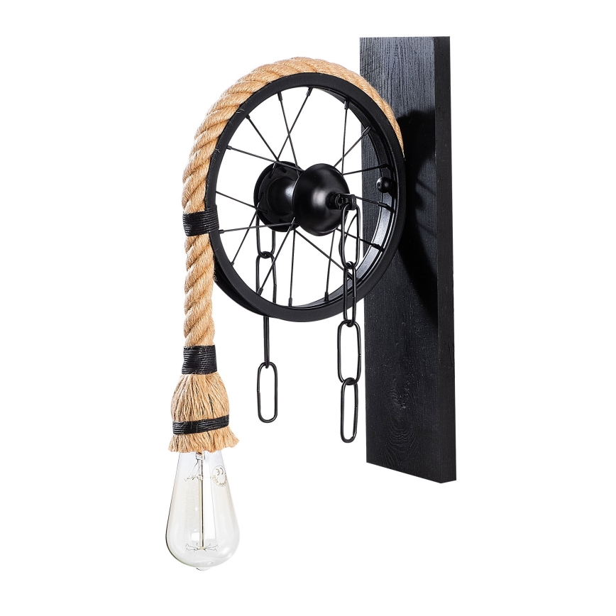 Επιτοίχιο φωτιστικό EREBOS 1xE27/40W/230V μαύρο/καφέ