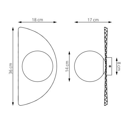 Επιτοίχιο φωτιστικό FLORA 1xG9/8W/230V μπεζ