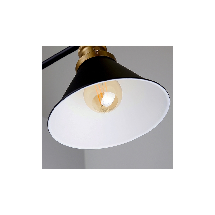 Επιτοίχιο φωτιστικό FUNDO 1xE27/40W/230V μαύρο/χρυσό