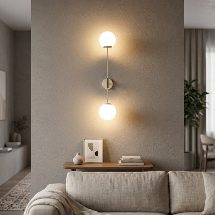 Επιτοίχιο φωτιστικό GLAME 2xE27/15W/230V