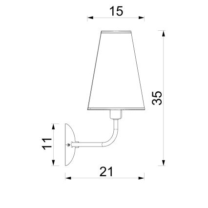 Επιτοίχιο φωτιστικό GRENADA 2xE14/15W/230V μπεζ