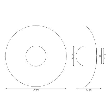 Επιτοίχιο φωτιστικό INSPO 1xG9/8W/230V μαύρο