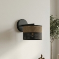 Επιτοίχιο φωτιστικό KARBON 1xE27/15W/230V μαύρο/καφέ