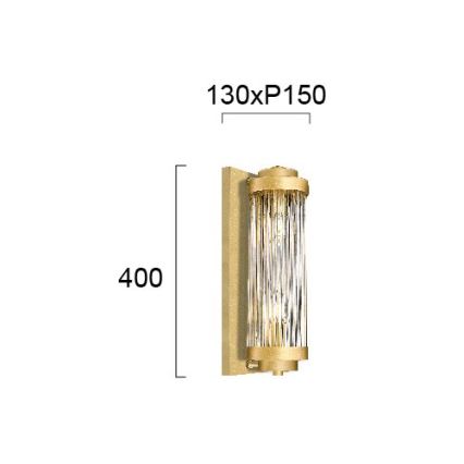 Επιτοίχιο φωτιστικό KAROLINA 2xE14/40W/230V, χρυσό