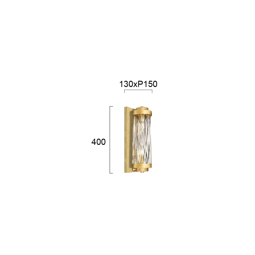 Επιτοίχιο φωτιστικό KAROLINA 2xE14/40W/230V, χρυσό