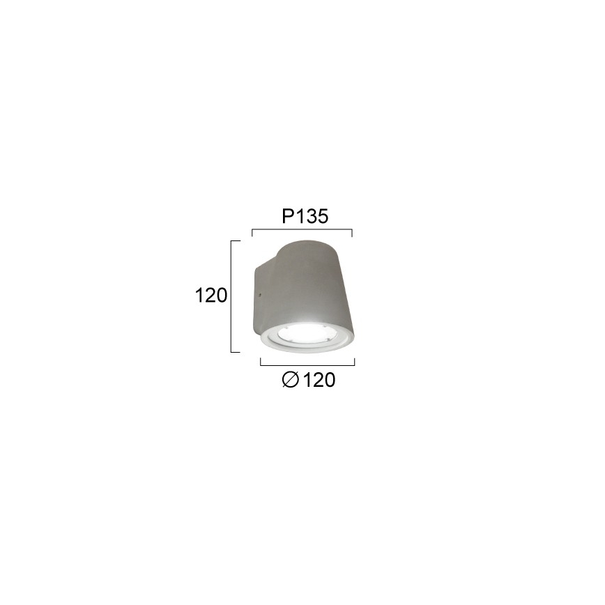 Επιτοίχιο φωτιστικό KIARA 1xGU10/10W/230V γκρι