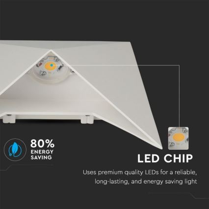 Επιτοίχιο φωτιστικό LED/5W/230V 4000K IP65 λευκό