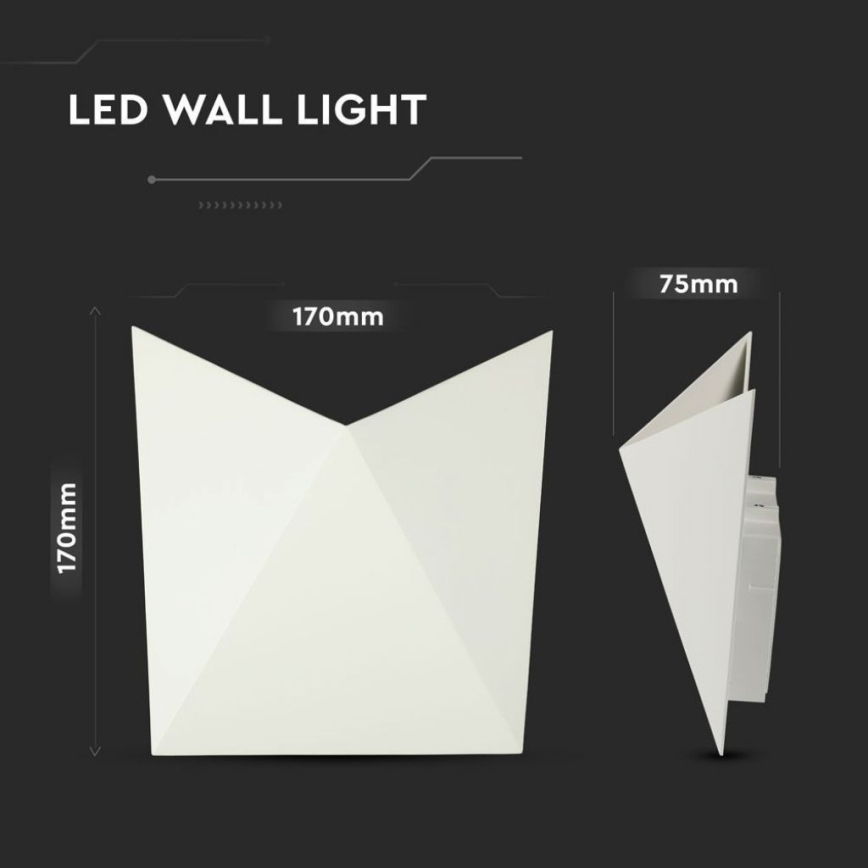 Επιτοίχιο φωτιστικό LED/5W/230V 4000K IP65 λευκό