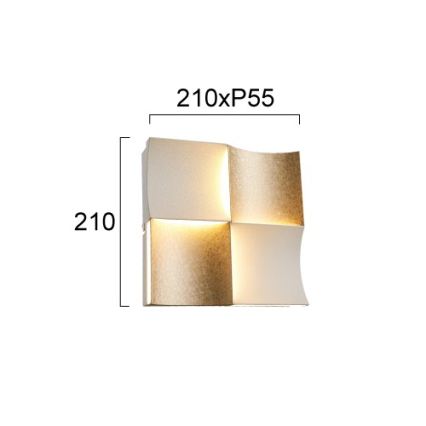 Επιτοίχιο φωτιστικό LED ARIELLA LED/24W/230V χρυσό