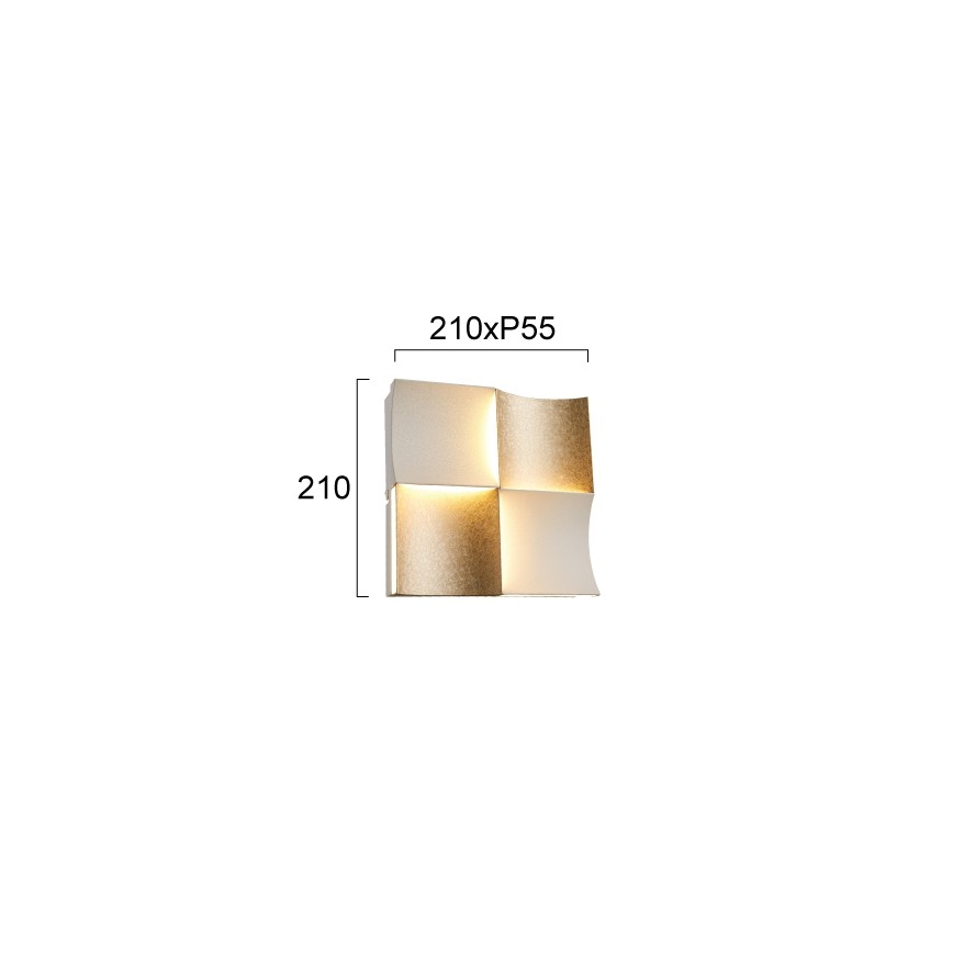 Επιτοίχιο φωτιστικό LED ARIELLA LED/24W/230V χρυσό