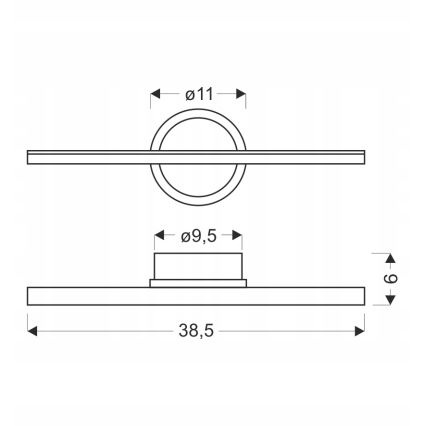 Επιτοίχιο φωτιστικό LED BATUTA LED/10W/230V καφέ