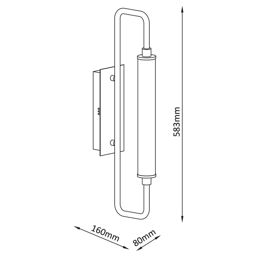 Επιτοίχιο φωτιστικό LED FELICJA LED/14W/230V 4000K μαύρο