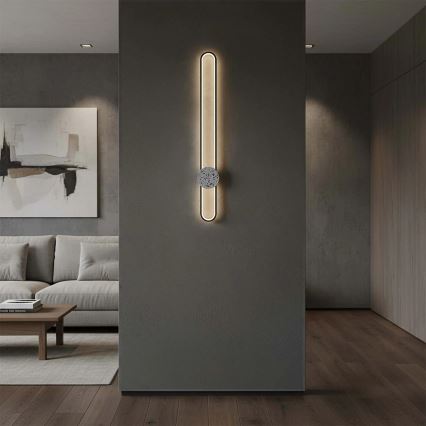 Επιτοίχιο φωτιστικό LED FLORENTYNA LED/24W/230V 4000K μαύρο/λευκό