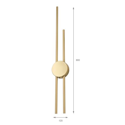 Επιτοίχιο φωτιστικό LED LANA LED/15W/230V 4000K σε ματ χρυσό