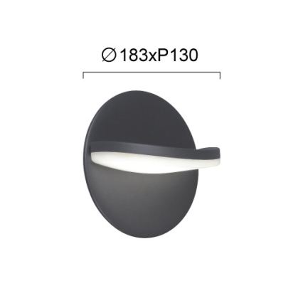 Επιτοίχιο φωτιστικό LED LETTY LED/16W/230V ανθρακί
