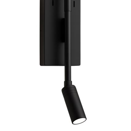 Επιτοίχιο φωτιστικό LED TORCH LED/6W/230V + LED/3W μαύρο