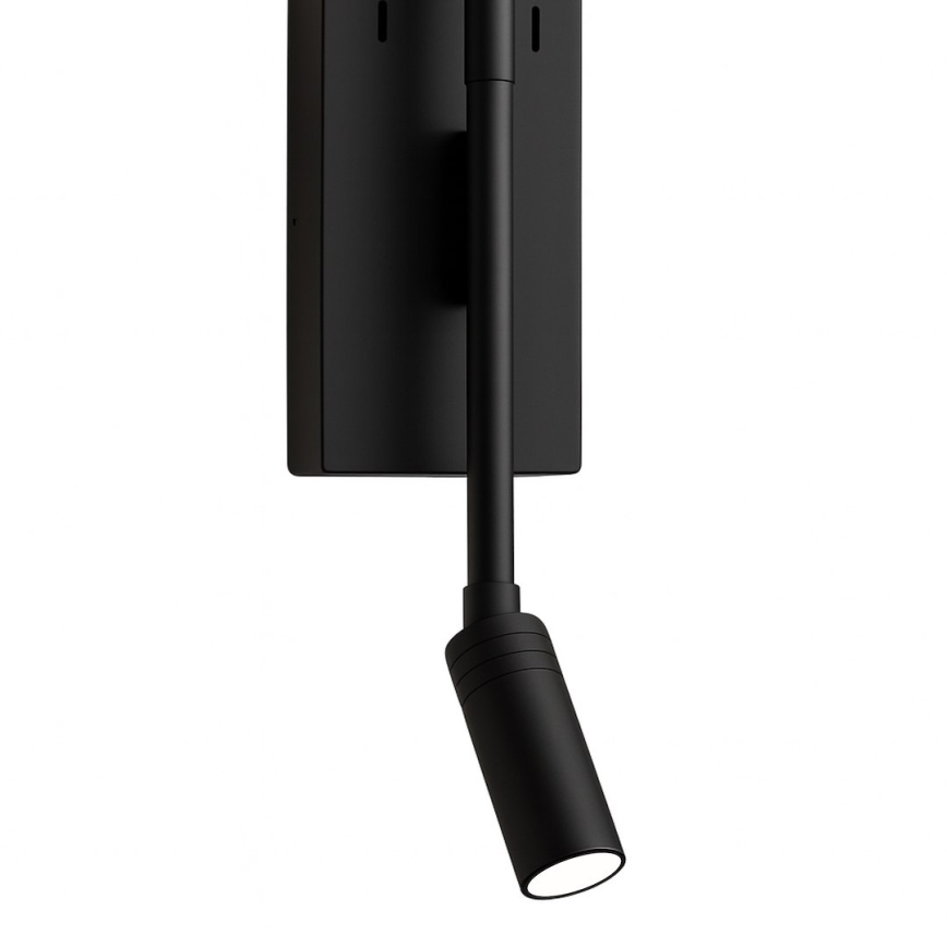 Επιτοίχιο φωτιστικό LED TORCH LED/6W/230V + LED/3W μαύρο